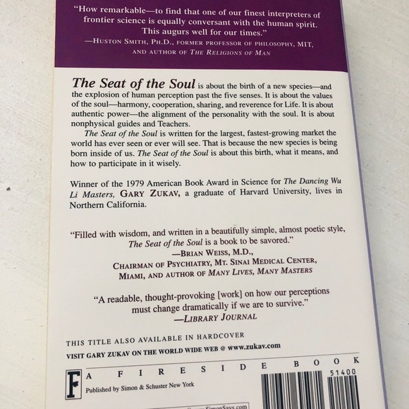 The  Seat of The Soul: by Gary Zukav hardback - Picture 3 of 4